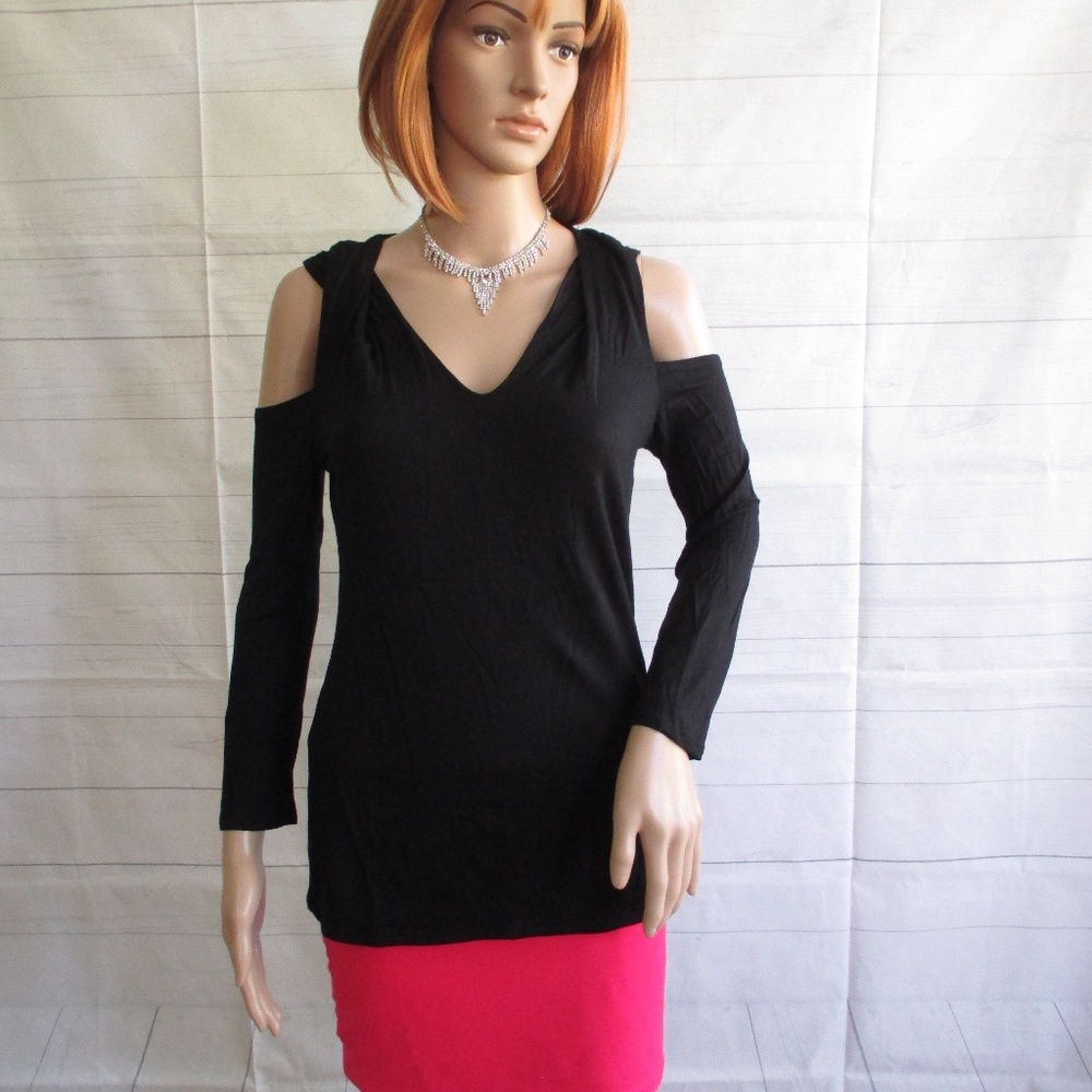 NWT - JULIETTE black knit top - sz S - MSRP $74.00